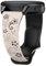 CUNUJIX Floral Gravierte Schlank Silikon Armband für Garmin Vivoactive 4S / Venu 3S / Venu 2S / Vivomove 3S, 18mm Soft Sport Wasserdichtes Ersatzband für Garmin Forerunner 255s/255s Music/265S Damen