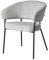 HowHomely Grey Scandinavian Style Dining Room Chair - Modern Upholstered Chairs Made of Soft Corduroy Fabric and Metal Legs - Ideal for Kitchen and Dining Room as Kitchen Chairs and Dining Chairs