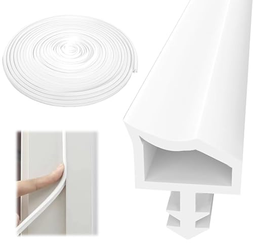 Guarnizione per Telaio Della Porta, 10M Guarnizione Porta Interna per Isolamento Acustico, Finestre in TPE Guarniziones, per Telai in Legno, Protezione da Collisione e Isolamento Acustico