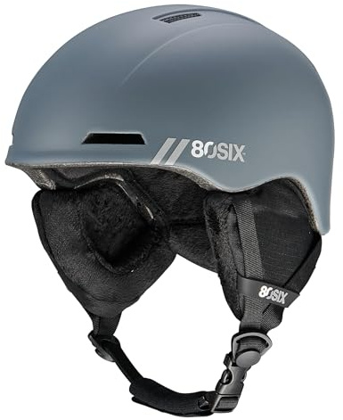 80SIX Snow Helmet – Lightweight Comfortable Adjustable Ski and Snowboard Helmet with Ventilation, Removable Ear Pads and Warm Liner, In-Mould PC Shell for Men, Women and Youth