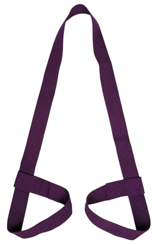 Riarbronee Yoga Mat Carrying Strap Sling，Adjustable Loops for all Mat Sizes（Mat not included） (Purple)