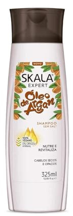 SKALA - Shampooing à l'Huile d'Argan - 100% Vegan - Répare et Nourrit en Profondeur - Brillance et Douceur Naturelles - Cheveux Secs et Ternes - Vitamines et Minéraux - 1 Unité (Lot de 1)