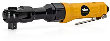 VITO Luftratsche - Druckluft Ratsche 12,5 mm (1/2) 6,3 bar, Luftverbrauch ca. 113 l/min, Rückwärtslauf, 160 U/min, für beengte Platzverhältnisse mit Drehmomenten bis zu 81Nm