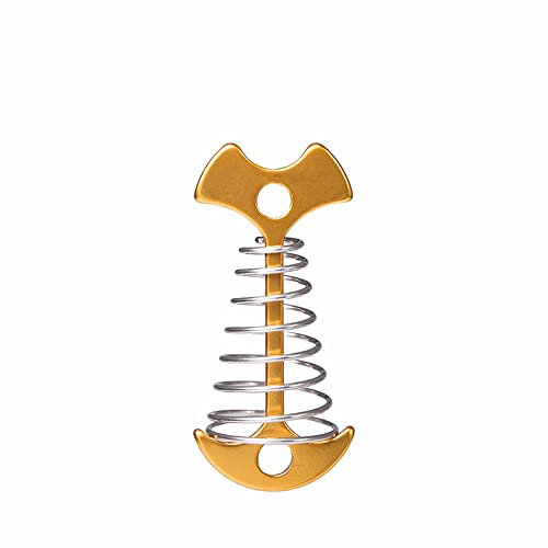 10 Stücke Deck Anker Heringe, Aluminium-Spannseilspanner Aluminiumlegierung Fischgräten-Zeltpflöcke Mit Federschnalle für Outdoor-Camping, Deck, Board