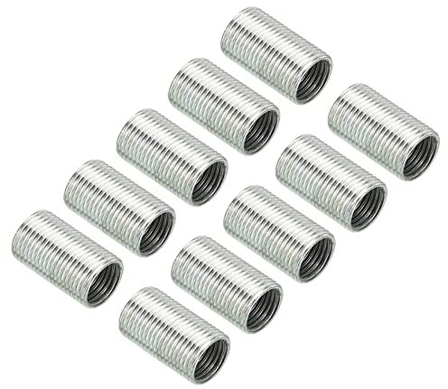 PATIKIL M12 to M10 Thread Adapters Sleeve Reducing Nut, 10 Pack 20mm Screw Conversion Nut Threaded Tube Coupler Connector Pipe Fitting