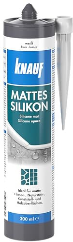 Knauf mattes Silikon (300 ml) für alle matten Oberflächen, Silikon in Weiß
