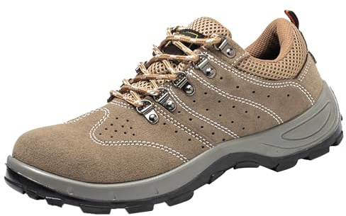Zapatillas de seguridad para hombre, sin cordones, puntera de acero, zapatos de seguridad para hombre, suela de acero transpirable resistente a pinchazos, zapatos de trabajo y utilidad, zapatos de