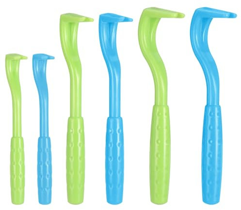 Coptiner 6er Set Zeckenhaken 3 Größen Zeckenzange Zeckenentferner Einfacher und Sicherer Zeckenhebel Zeckenschutz für Hund, Katze, Pferd & Menschen Alternative zu Zeckenpinzette(Grün, Blau)