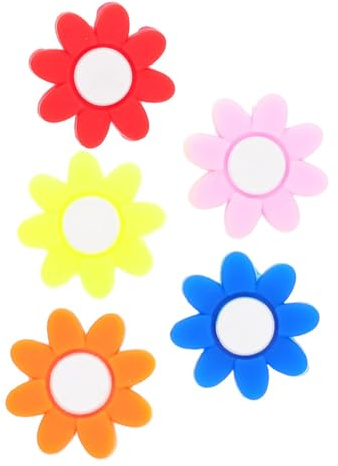 BIUDECO 5 pièces Amortisseur Tennis Silicone Fleur Réducteur de Vibrations pour Raquettes Accessoire Léger et Facile à Installer Protection pour Joueurs de Chaque Âge