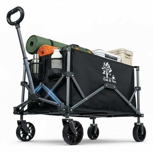 Oak & Tea 100L Festival Trolley 110KG Load For Beach, Camping Trolley