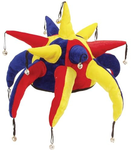 Ameisenkeks Casquette de fou pour adulte - Bonnet de bouffon coloré avec clochette - Carnaval, Moyen-Âge et fêtes à thème - Accessoire de costume de clown amusant