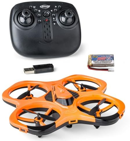 Carson Cyber IR RTF drönare - RC Quadcopter med 360° Flip Mode, Headless Mode, gyroskopisk stabilisering, LED-belysning, fjärrstyrd drönare, orange