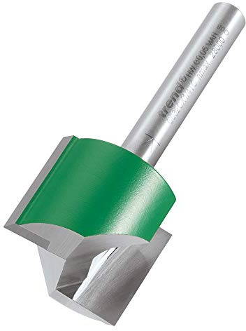 Trend CraftPro Straight Two Flute Router Cutter Bit, 1/4 Inch Shank, 24mm Cut Diameter & 19mm Cut Length, Tungsten Carbide Tipped, C032CX1/4TC
