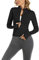Bkul Laufjacke Damen Atmungsaktive Sportjacke Langarm Running-Jacken Yoga Fitness Sportjacke mit Reißverschluss Trainingsjacke (DE/NL/SE/PL, Alphanumerisch, S, Regular, Regular, Schwarz)