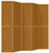 vidaXL Divisorio Ambienti 5 Pannelli Marrone Legno Massello Paulownia