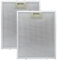 Hikrxya 2 Pack Cooker Hood Filter Replacement Metal Grease Filter, Universal Mesh Hood Extractor 320x260mm 5-Layer Aluminum, Vent Filter Fit for Many Leading Brand of Cooker Hood