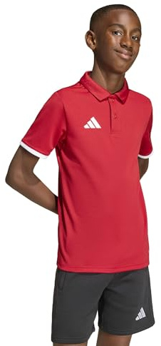 adidas Unisex-Kids Entrada26 Polo, Team Power Red/White, Large
