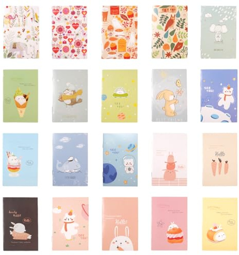 TESSTSY 20 Pezzi Block Notes Piccoli, 10.5x7 cm Mini Quaderno Piccolo