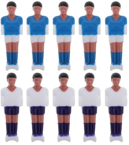 FUNOMOCYA Set de 10 Figuras de Jugadores de Futbolín de Resina Accesorios de Repuesto para Mesa de Futbolín Muñecos Compactos para Reparación y Juego Casa Oficina o Cafetería