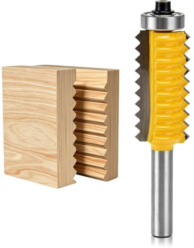Finger Joint Router Bit, 8*55mm Fresa per Giunti a V, Punte Di Falegnameria Fresa per La Lavorazione Del Legno, Fresa a Longeron, Finger Colla Giunto Router Bit Scaffali Mobili Da Tavolo Strumenti