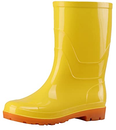 Generisch Bottes en caoutchouc pour femme, industrielles, artisanales, doublées, imperméables, chaussures d'été pour homme et femme, chaussures d'extérieur résistantes à l'usure, chaussures de pluie
