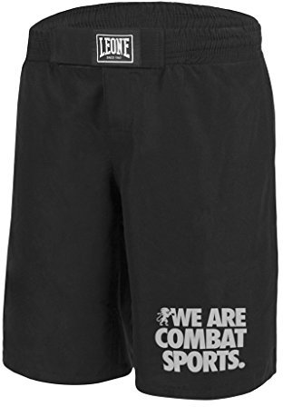 LEONE 1947, Einfache MMA-Shorts, Unisex-Erwachsene, Schwarz, M, AB795