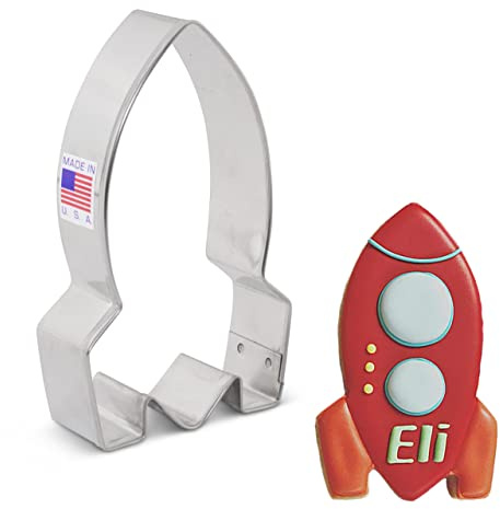 Ann Clark Space Rocket Cookie Cutter, 4 Made in USA