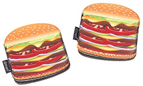 Creative Home Set von 2 (EIN Paar) Neopren Ofenhandschuh Hitzebeständig Küchenhandschuhe Topflappen Greifer 13,5 cm L x 14,5 cm B Hamburger