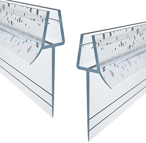 WITEN&NOCK Joint de Douche 2 x 70 cm pour 5-6 mm Avec Lèvre Extra Allongée - Pour Porte en Verre Droite - Imperméable et de Rechange pour Cabine de Douche