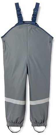 Playshoes Pantalones de barro unisex para niños, forro textil, pantalones de lluvia, gris oscuro, 140, gris oscuro, 140