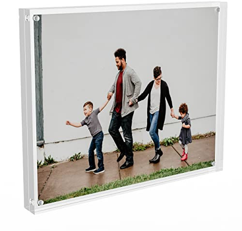 Sezanrpt Cornice portafoto in acrilico, 20 x 25 cm, per ricordi d'amore, felicità della famiglia, animali domestici, collezione di francobolli, contanti, espositore campione, 12 mm + 12 mm