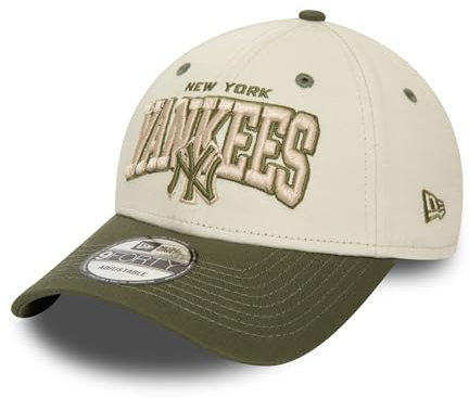 New Era New York Yankees MLB Cap NY beige grün verstellbar Strapback Basecap 9Forty - One-Size