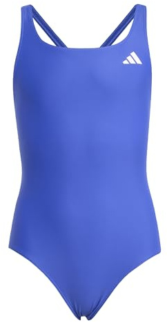 adidas Niñas V-Back Swimsuit Kids Swimwear, Semi Lucid Blue, 14-15 Years