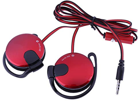 Auriculares Con Clip Con Cable Auriculares Portátiles Con Gancho Con Micrófono Y Controlador Auriculares 3,5 Mm Sobre La Oreja Línea De Fideos Con Auriculares Universales Para Teléfono Móvil Con Micró