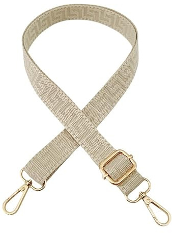 PTNKUIIY Fickremmar för byte 72–130 cm bohemisk stil axelrem bred 2,5 cm axelrem axelrem för väskor axelväska handväskor, gör-det-själv tillbehör axelrem för kvinnor män beige