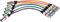 Laroal Cable de micrófono XLR (6 Unidades, Macho a Hembra, balanceado, XLR, DMX, 30 cm, Morado, Rojo, Azul, Naranja, Amarillo y Verde)