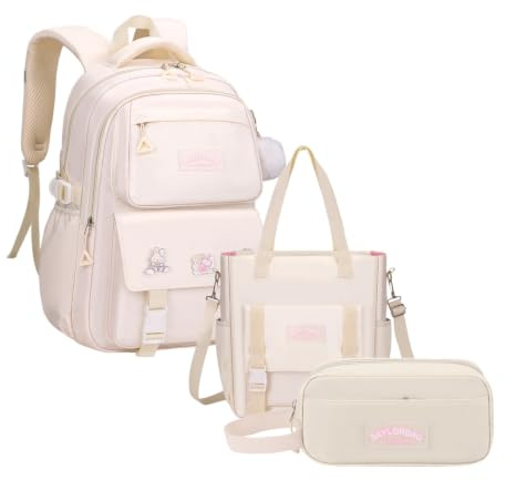 LANSHIYA School Bag with Handbag Pencil Case for Girls Cute Kids Backpack for Elementary,Travel Rucksack for Kids School