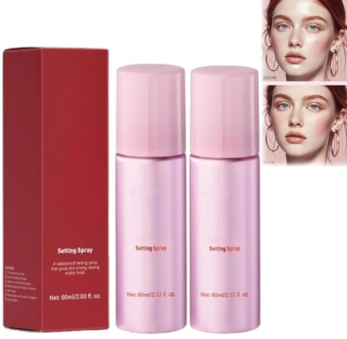 Spray Fixateur Ultra Lisse, Spray Fixateur Poudre Fondante, Effet Peau de Verre, Tenue du Maquillage jusqu'à 12 Heures