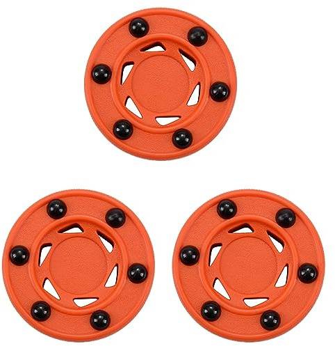 Jushenpoer 3X Hockey Puck de Práctica de Abdominales Duraderos para Entrenamiento de Hockey sobre Hielo