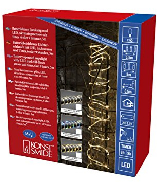 Konstsmide 3773 – 800 Manguera de luz LED Mini, plástico, transparente