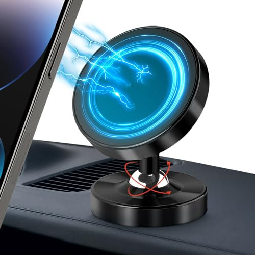 Viedouce Soporte Magnético para Teléfono Móvil para Coche Salpicadero, 2 Piezas Soporte Móvil Coche Iman, 720° Rotación Compatible con Smartphone/iPhone/Samsung/Huawei/GPS etc (327)