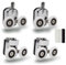 Valaw 23mm Shower Door Wheel Rollers Top and Bottom (4-Pack) Zinc Alloy - Chrome - Comes with Squeegee