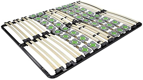 Mon Mobilier Design Ergo - Rete a doghe ergonomica con supporti di sostegno, 200 x 200 cm