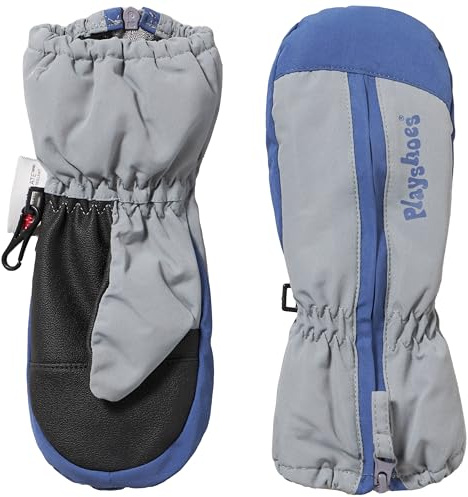 Playshoes mitaine Moufles à Neige, Fermeture éclair Grise, 1 (ca.1-2 Jahre) Mixte Enfant