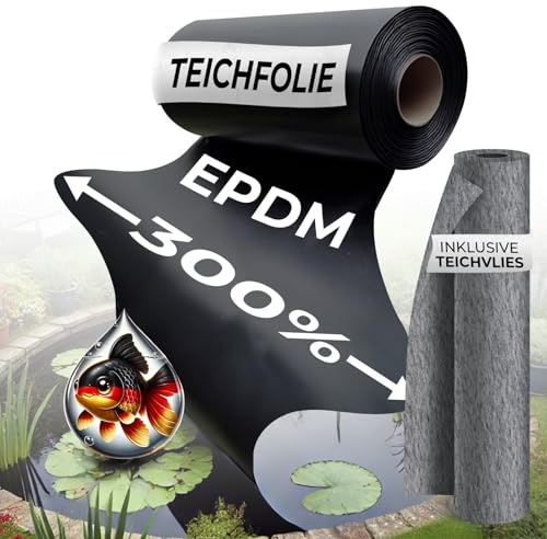Black Forest Pond Shop Teichfolie mit Vlies - Teichfolie 7 x 4 m aus EPDM Folie mit Teichvlies 500 g/m² für Teich Schwimmteich Gartenteich Badeteich - Teichfolie 1mm kaufen