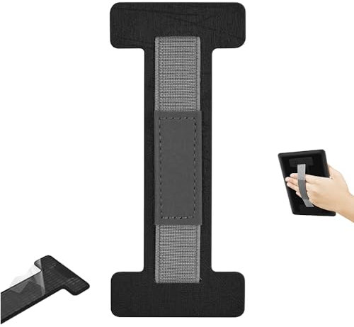 Correa de Mano Adhesiva Tipo ERUNTO, Adecuada para Kindle, iPad, Kobo, BOOX y Otros Dispositivos, Correa de Mano de Estilo Simple de Material PU con diseño de Textura de Seda