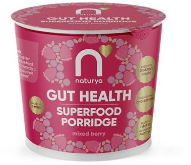 Naturya Superfood Porridge 8 x 55g, Mixed Berry Gut Health