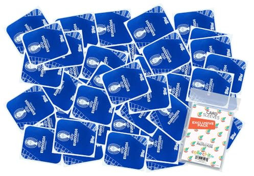 Bundle mit UEFA EURO 2024 Germany - Sammelsticker - 100 verschiedene, zufällige Karten + Exklusive collect-it Hüllen
