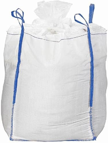 SHOPROM Sacchi Giardinaggio Omologati BigBag 1000 kg in Polipropilene Resistenti e Riutilizzabili per smaltimento Materiali Edili e Agricoli Ideali per Stoccaggio (ChiusuraCA-1P, 3 PEZZI)