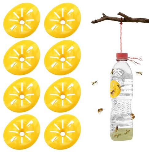 8 Pièces Piege Frelon Asiatique Micro Guepe Asiatique Exterieur Piege Guepe Piège à Guepes et Frelon Extérieur Piège à Guêpe Catcher D'abeilles Abeille Amovible et Réutilisable